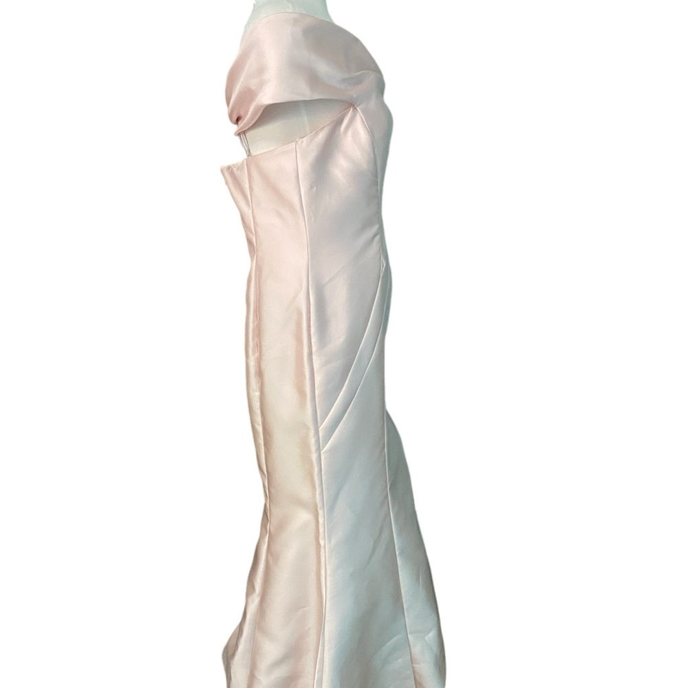 Terani couture pink champagne gown dress Sz-12 - Picture 3 of 6